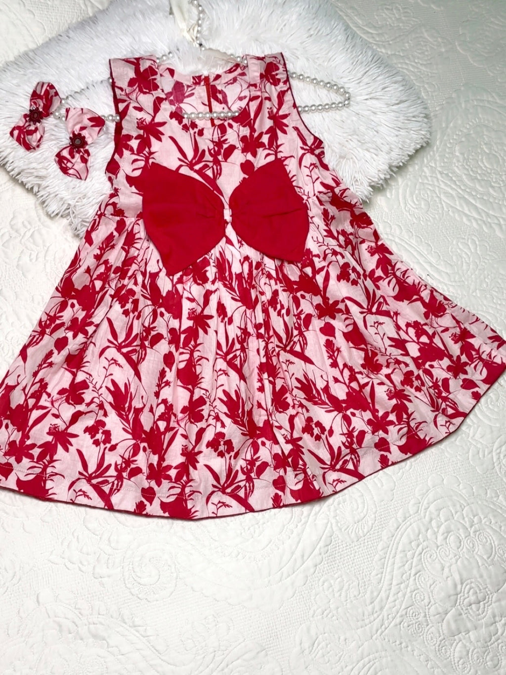 Girls Long Frock  with 2 Pins - Floral Fabtasy